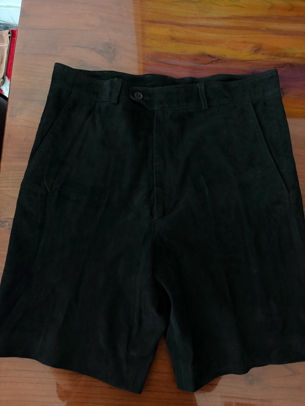 Zanella Black Soft Suede Short Dress Pants Class Fit 31 Waist Lined Men SZ Unisx